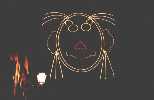 Alumbrado del carnaval 2002 en Ourense.