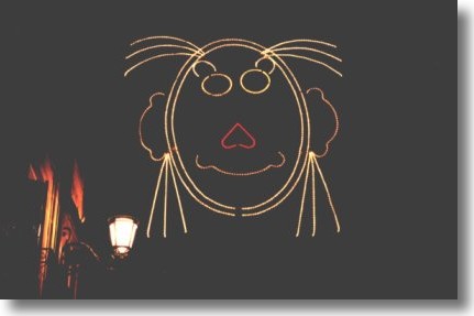 Alumbrado de la Calle del Paseo en el Carnaval 2002.