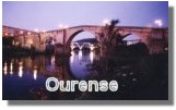 Ourense. Puente viejo. A la derecha est� el Colegio Salesiano de Ourense.