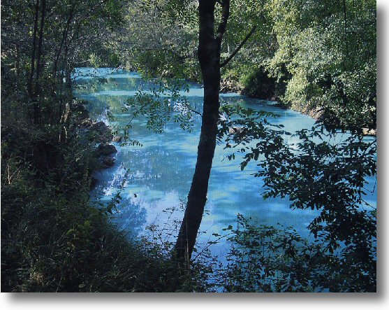 R�o Umia contaminaci�n en el 2006. Fotograf�a sacada del libro Os rios de Galicia de Manuel Nu�ez y otros.