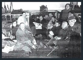 A loita dos veci�os. Encierro no Concello pedindo xustiza.