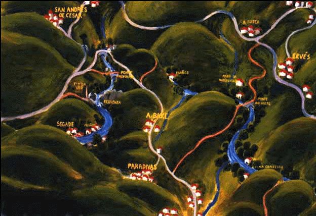 Dibuxo da zona antes de facer o encoro.