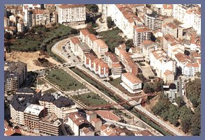 Vista a�rea del R�o Barba�a en Ourense. Foto La Regi�n.